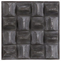 20" Gray And Brown Contemporary Distressed Wall Decor